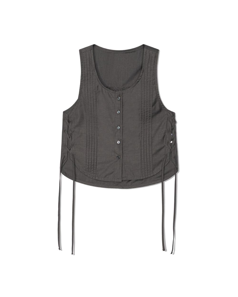 PINTUCK VEST (2color)