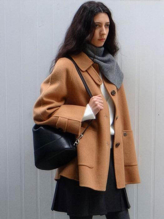 [CAMEL단독][6컬러] 핸드메이드 에이라인 울 하프 코트