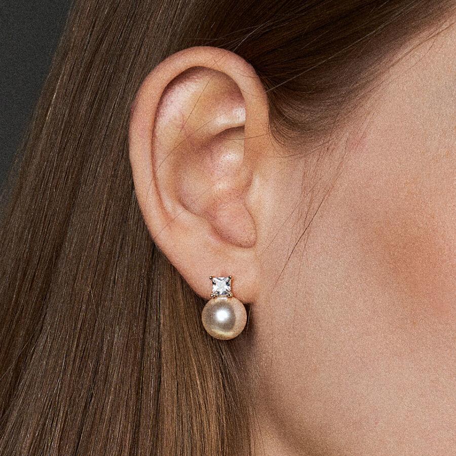 noble cubic pearl earring