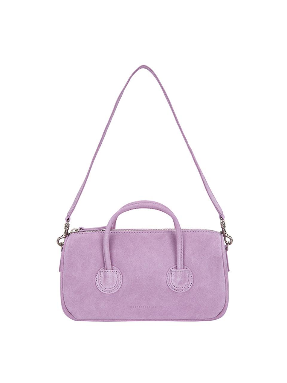 ZIPPER SMALL_lavender pink suede