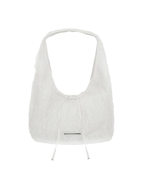 Fray Lace Double Layered Bag [ White ]