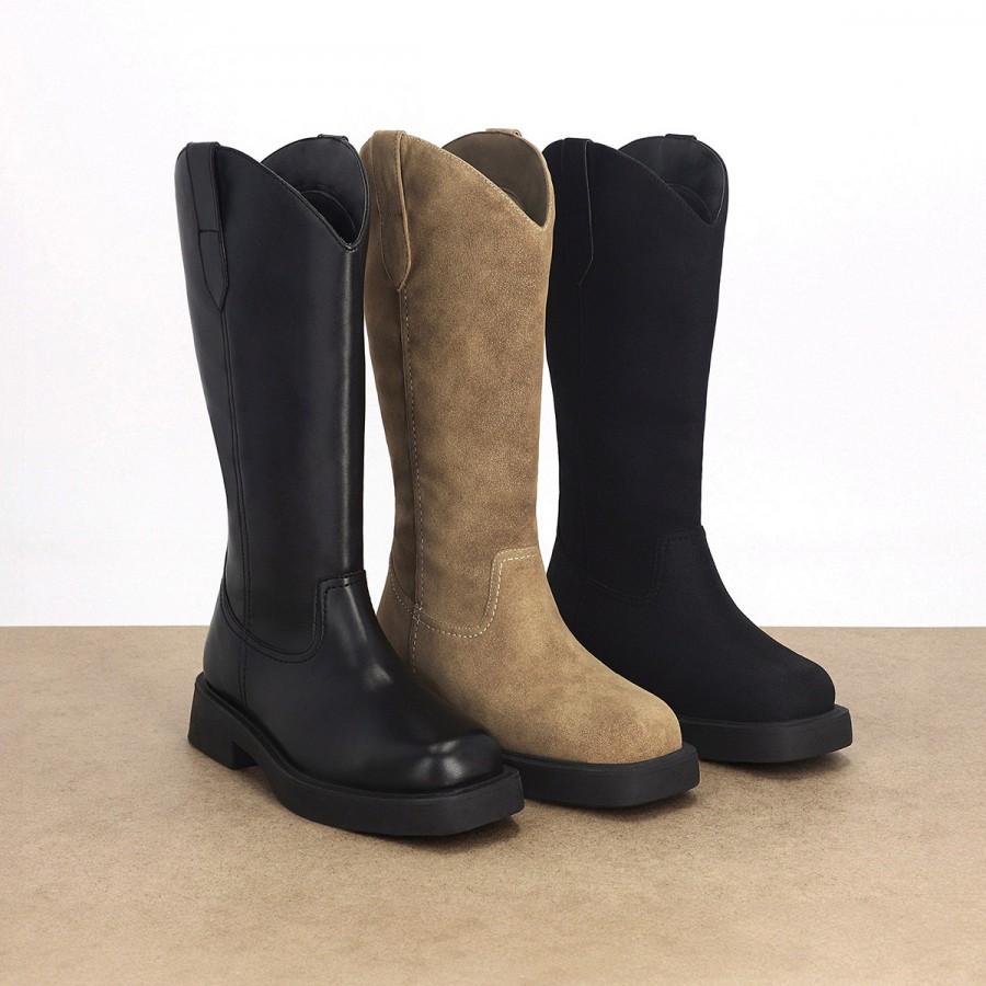 마쯔 by 엘칸토 여성 웨스턴 하프부츠 4cm LCWH80M44V