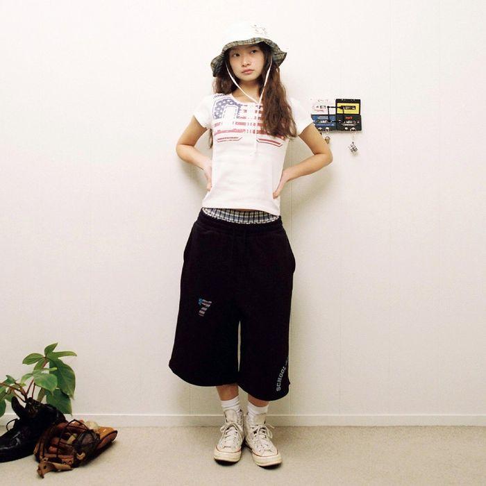 TRUNK LAYERED SWEATSHORTS [NAVY]
