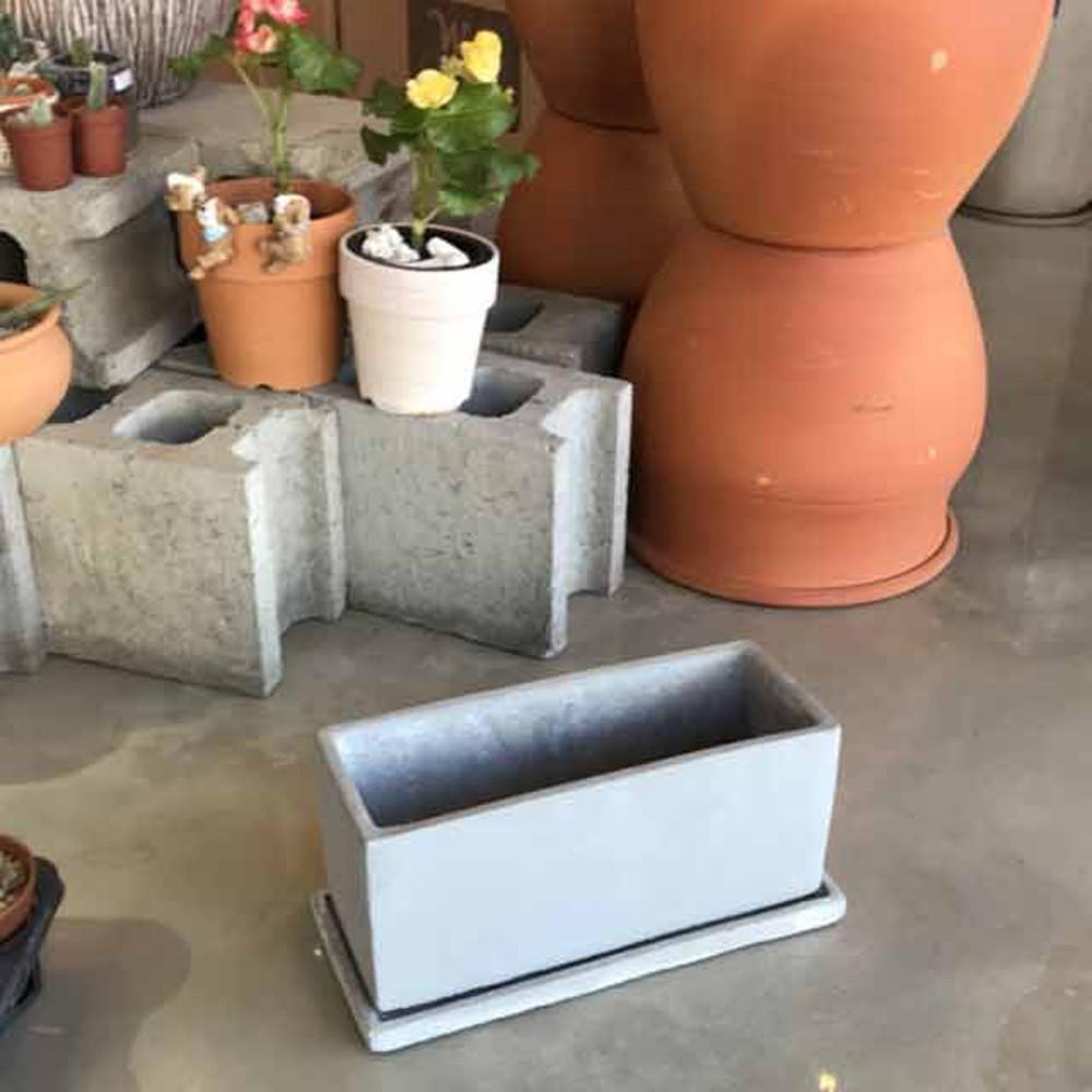 모던 시멘트화분 옆이 넓은 직사각 37x13x16cm /베스트하우스