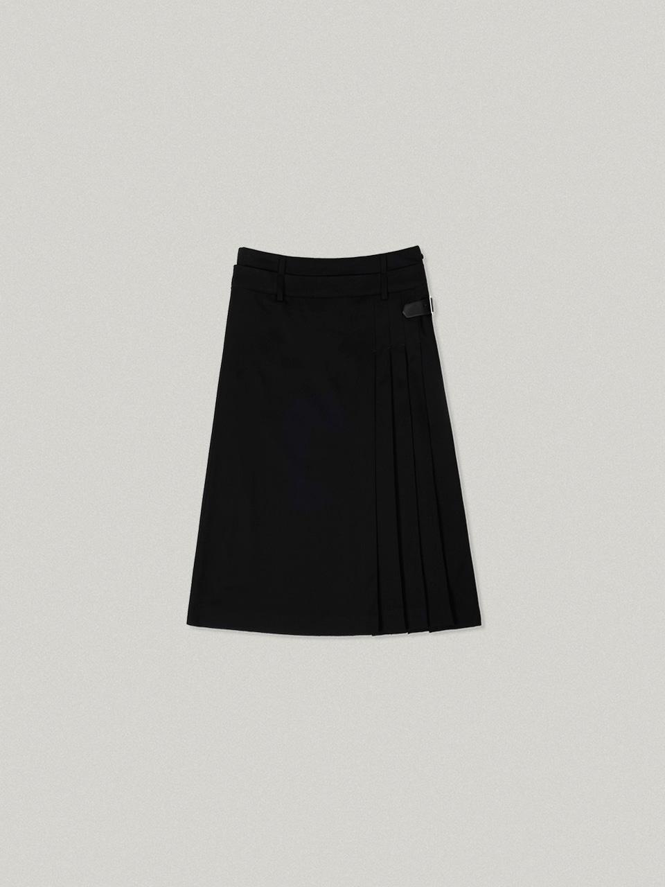 Agrafe Pleats Skirt - black 아그라프 플리츠 스커트