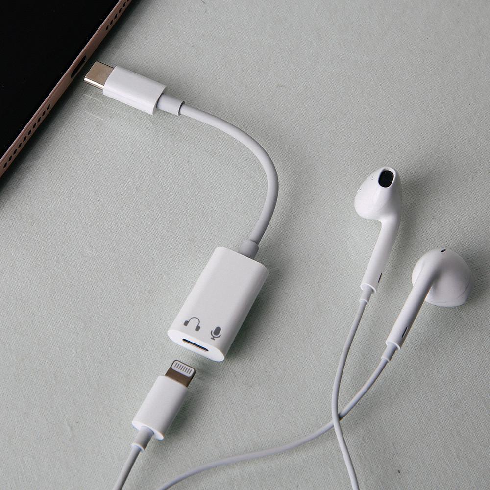 라이트닝 8핀 to USB C 보급형 젠더, 라이트닝이어폰 사용가능, 아이패드,맥북 사용