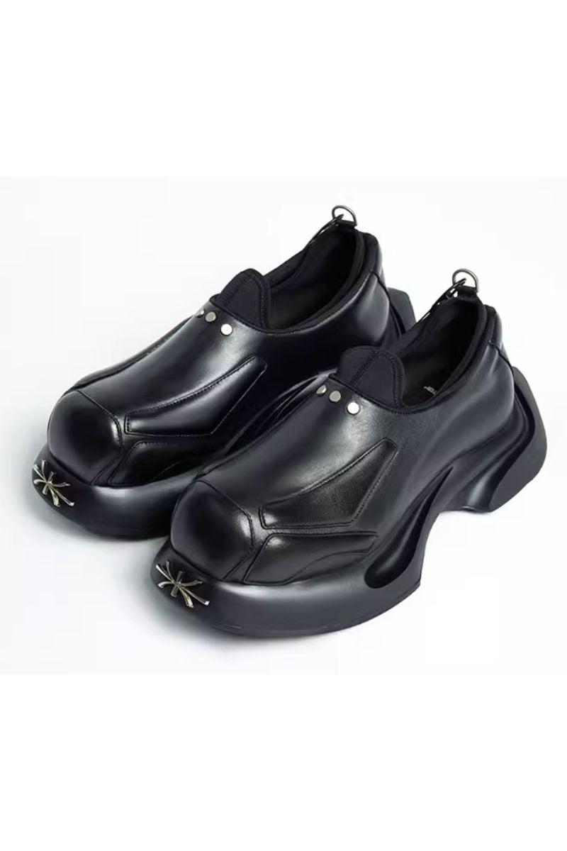 Oto3 Leather Derby Black Shoes - Black / EU37/US5.5