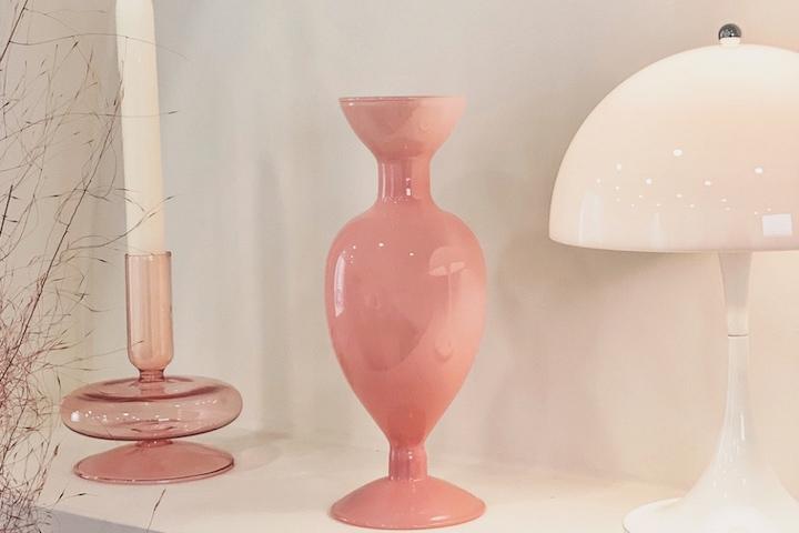 봉봉 오팔린 화병 파스텔 빈티지 오브제 꽃병 8type_빅토리안 핑크
