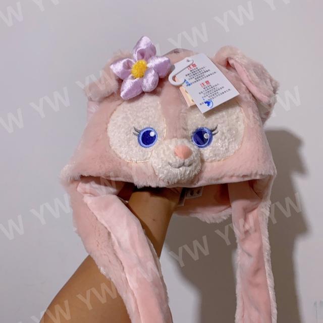 상하이 디즈니랜드 더피프렌즈 리나벨 모자 후드모자 극세사모자