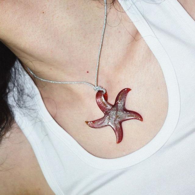 SEA LIGHT NECKLACE, RED  볼드 네크리스