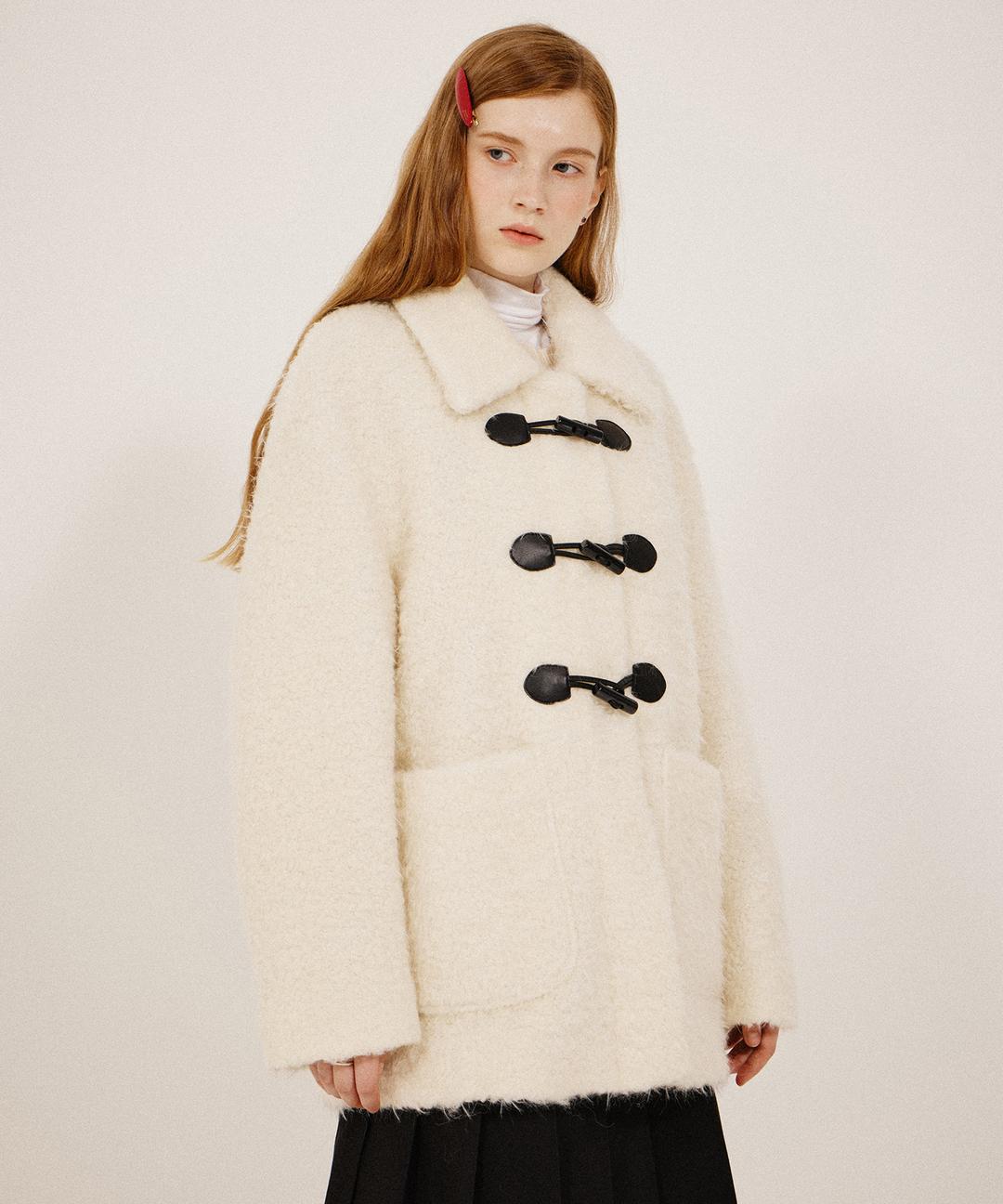 (우먼) 시어링 더플 울 자켓_아이보리