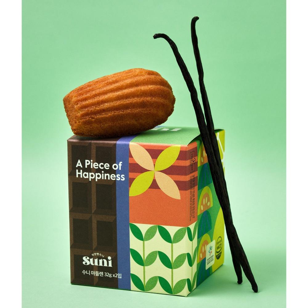 [착한빵수니] 토종 우리밀과 공정무역 유기농 비정제 설탕으로 만든 수니 마들렌 2입-5종 [원산지:국산(경기도 김포시)]
