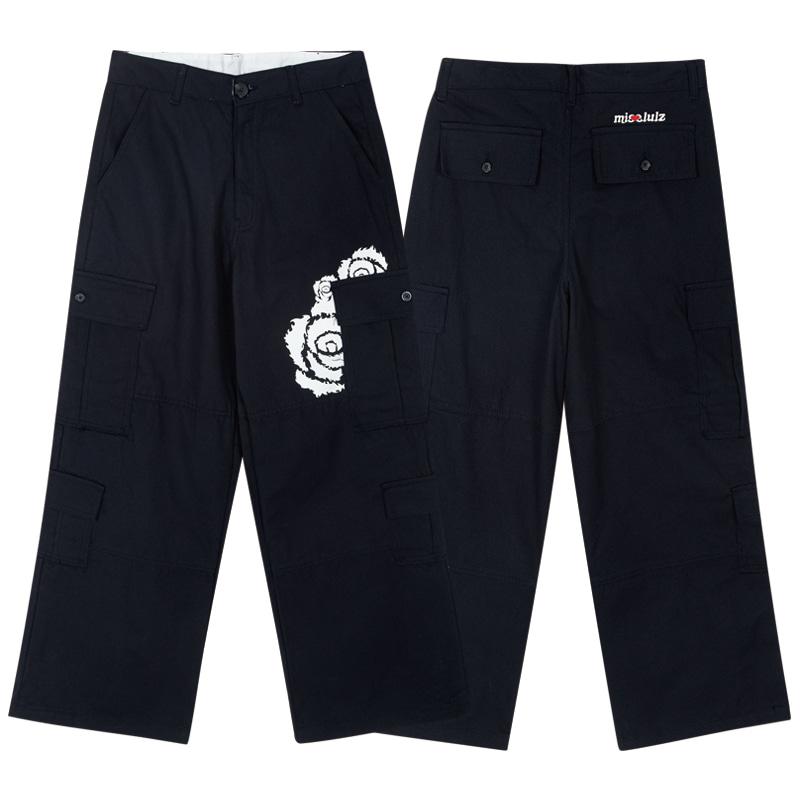 MISSLULZ FIRE ROSE PANTS BLACK