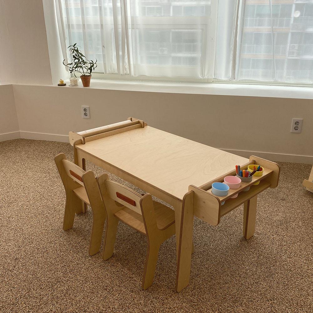 펀펀키즈 미술 유아책상의자 세트
