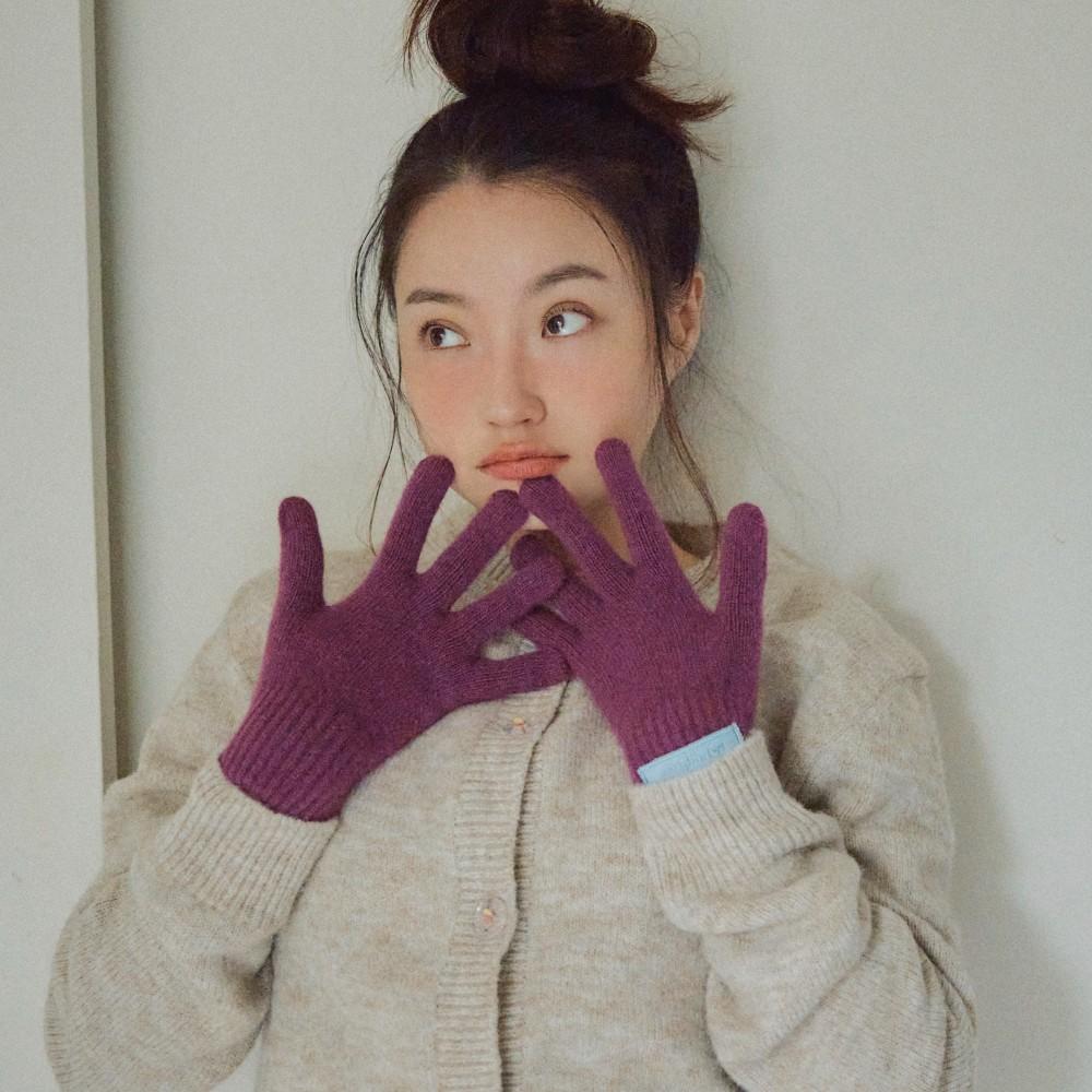 Corduroy Label Wool Glove