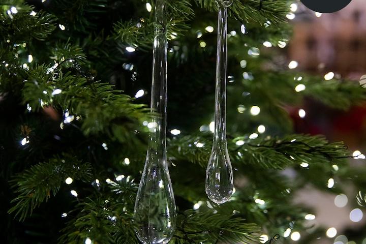 크리스마스 오너먼트 물방울 고드름 2size