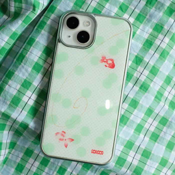 Gold fish phone case (에폭시 실버 / 맥세이프 글라스 케이스)