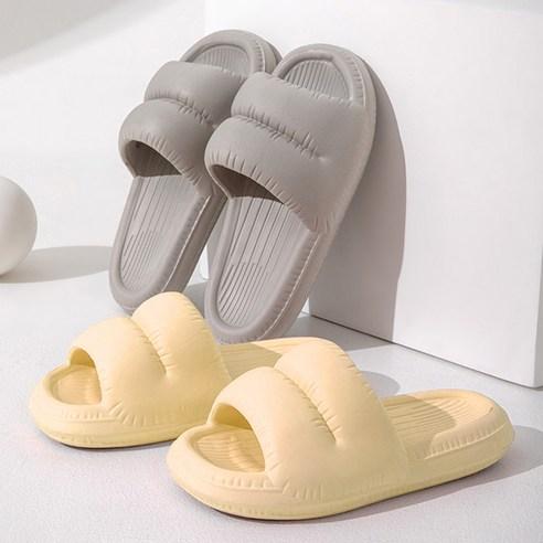 위더스욕실용품 푹신한 EVA 몽실 쿠션 거실화 2종 세트 - 슬리퍼 | 쿠팡