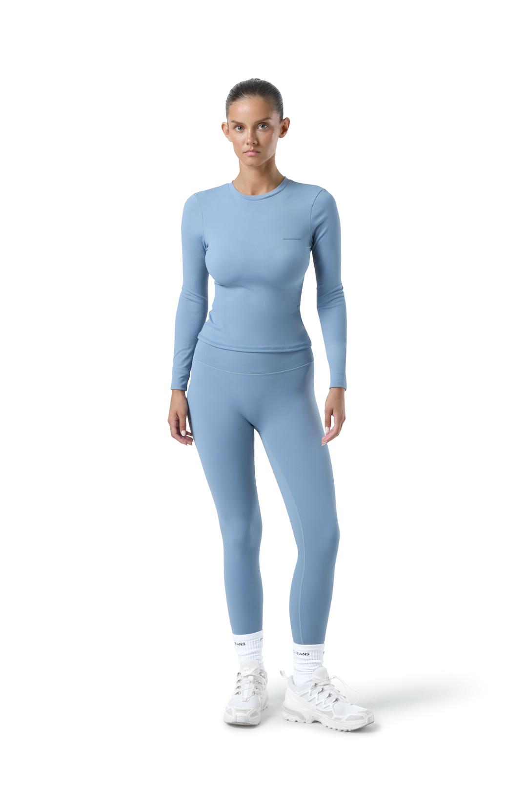 Soft Active Long Sleeve in Mid Blue - 2XS