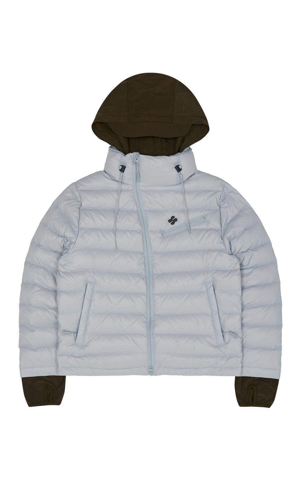 [10/23예약배송]클로버 로고 후디드 라이트 덕다운 스카이블루