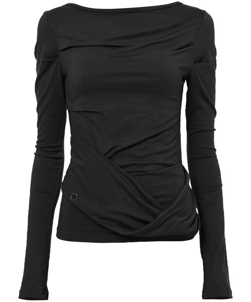 플레어업(FLAREUP)  Drape Layered Long Sleeve (FL-128_Black) - 사이즈 & 후기 | 무신사