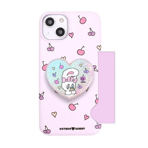 아이폰 에스더버니 카드 하드 케이스 + 하트 글리터 톡 세트 - BAR형 | 쿠팡