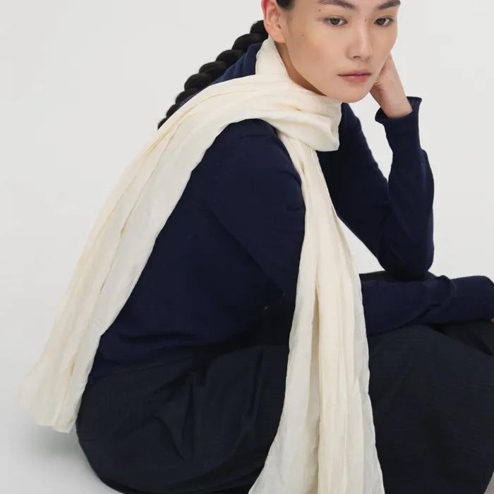 Pleats linear scarf_2colors