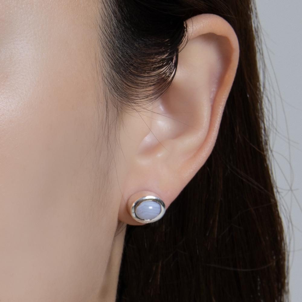 하이메 oval lake earring [gemstone 8*6mm]