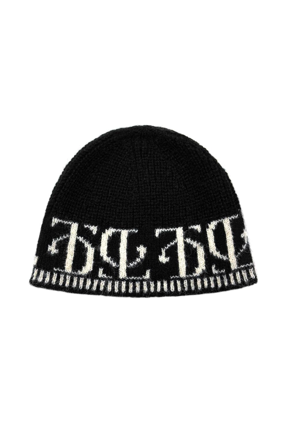 Alpaca Jacquard Beanie [ Black ]