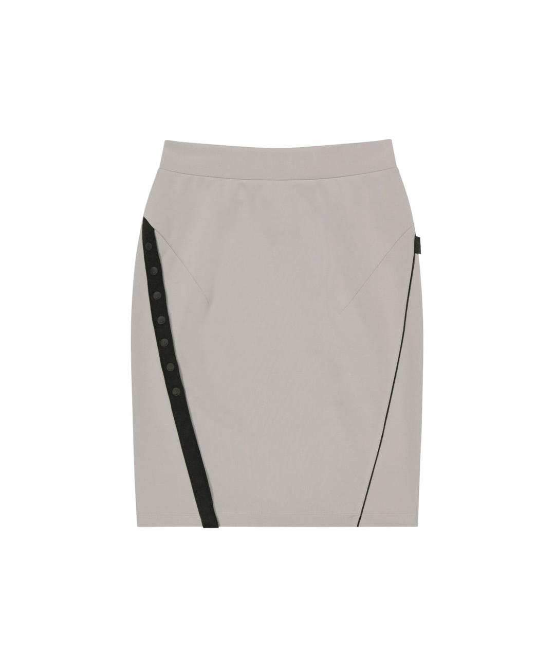[Preview] Button Slit Track Skirt / Grey