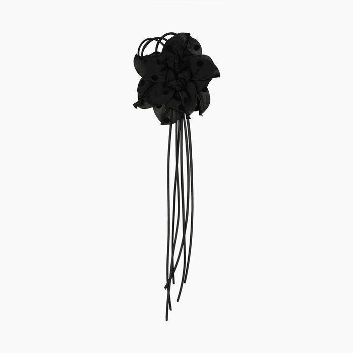 (REORDER)DOT FLOWER BROOCH (BLACK)