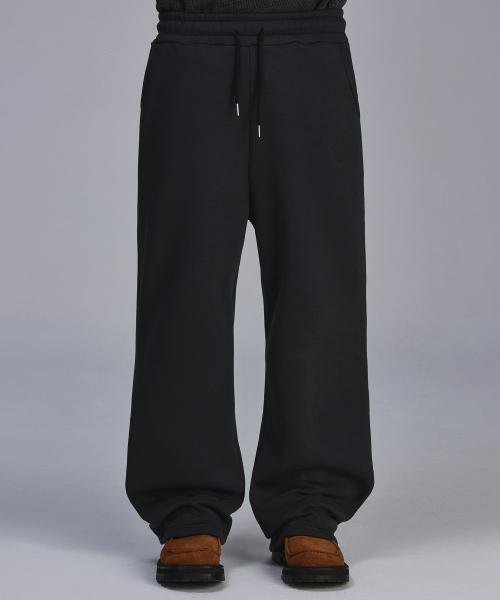 플레어 배기 기모 트레이닝 팬츠[차콜]