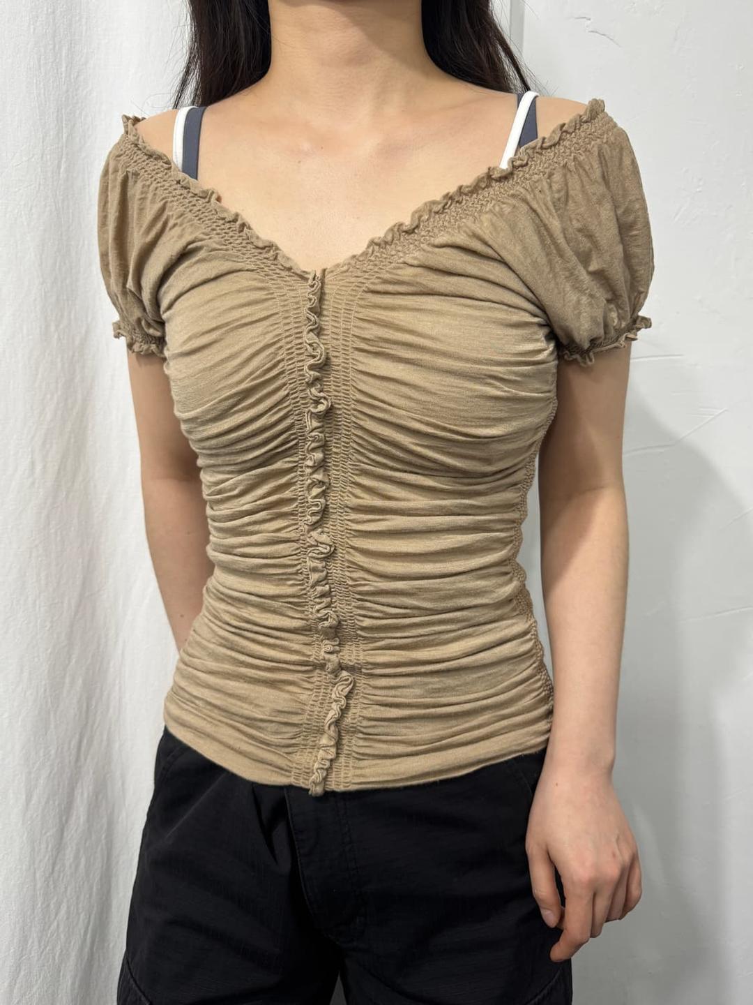 dkny shirring top | 후루츠패밀리