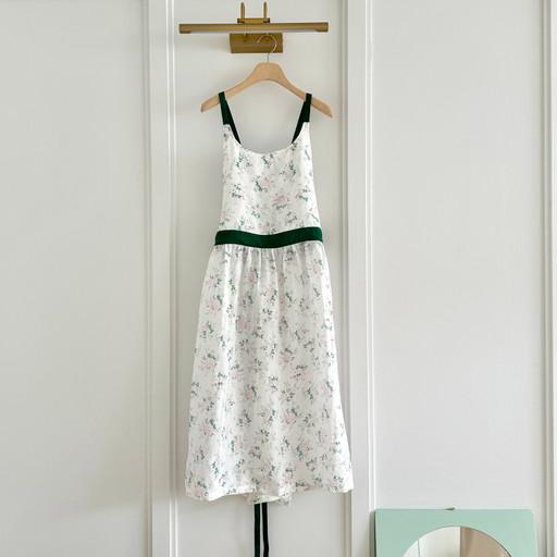 누아(nu.a) 고급스러운 퓨어린넨 롱원피스 앞치마