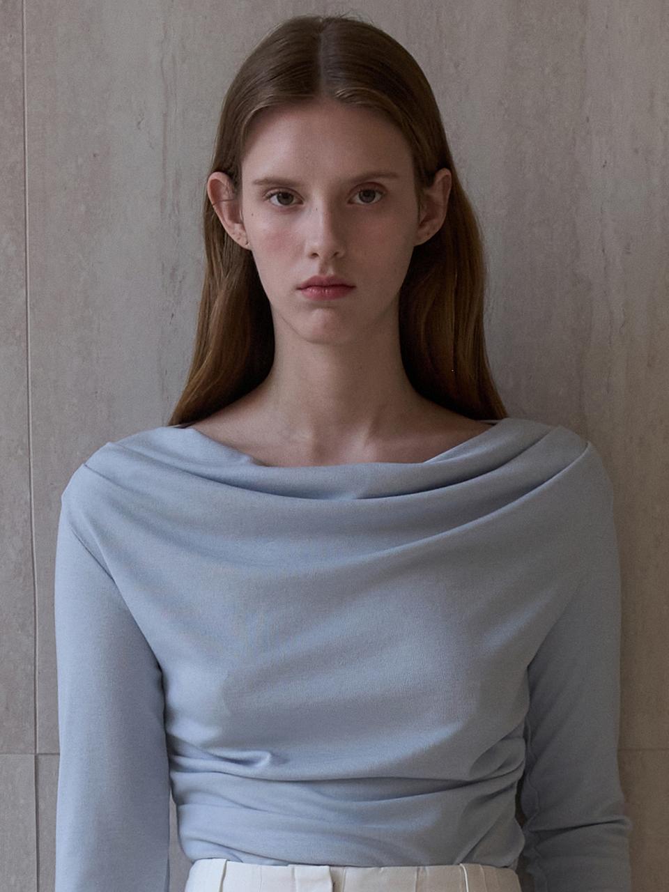 브리즈 슬림 티셔츠 블루 amr2008