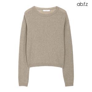 [ab.f.z] 라운드넥 캐시미어 꽈배기 니트 (AFX1QW31A)