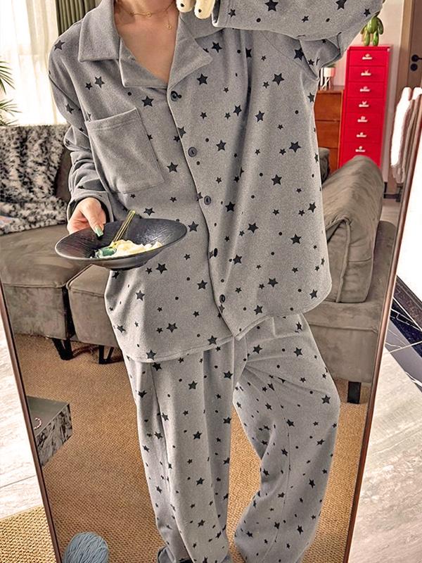 블랙스타 긴팔 상하세트 파자마 잠옷