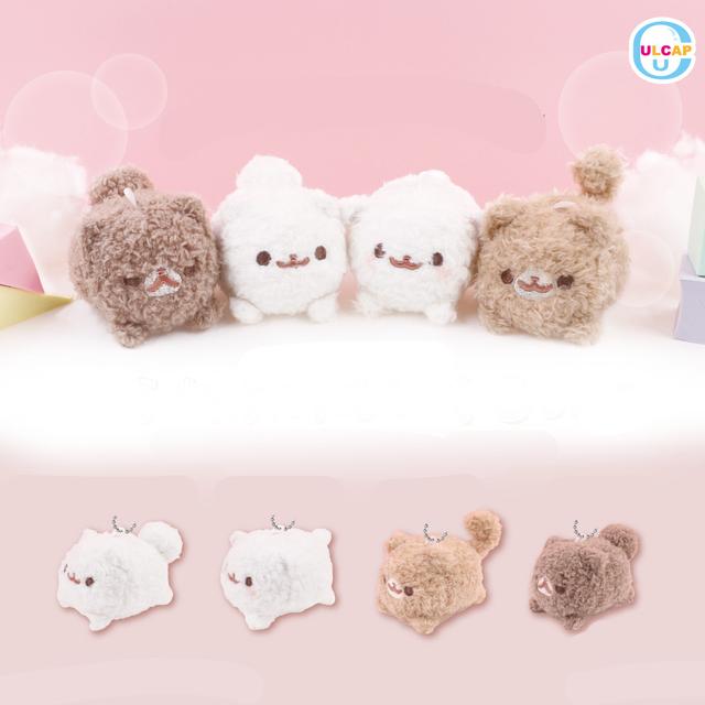 포메라니언 후와후와 누이구루미 인형 키홀더 가챠