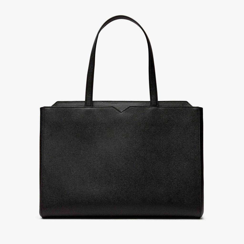 V-line Horizontal Shopping Bag - Black