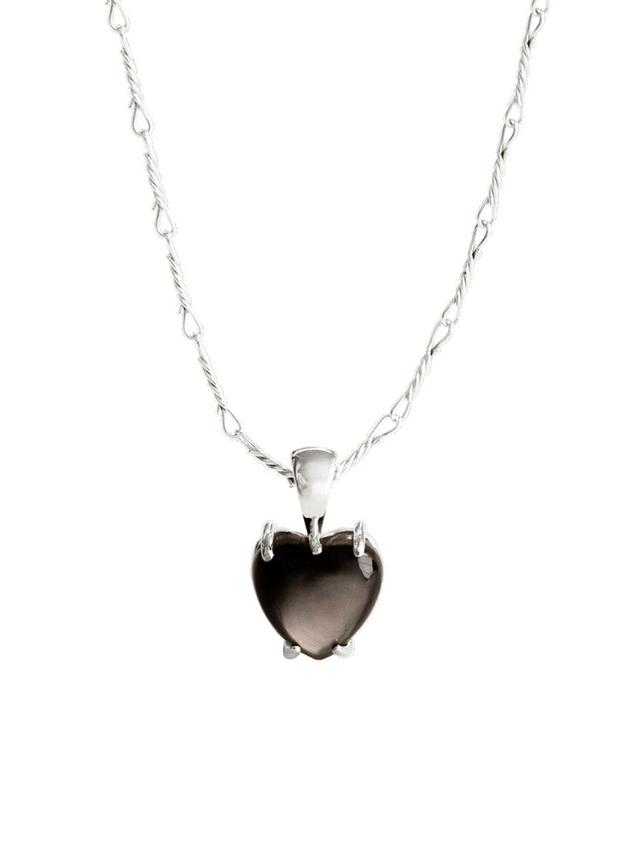 [EQL EXCLUSIVE] THIN CHAIN HEART BLACK