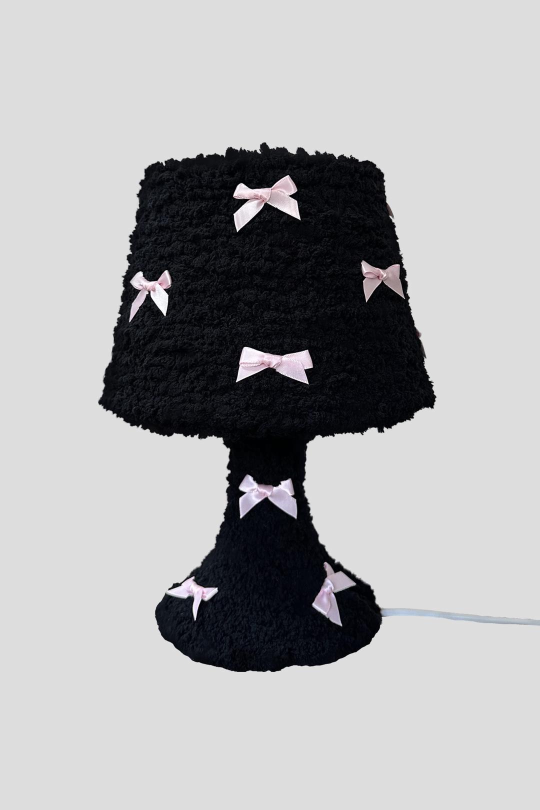 Fuzzy lamp_ Ribbon_ (Black)