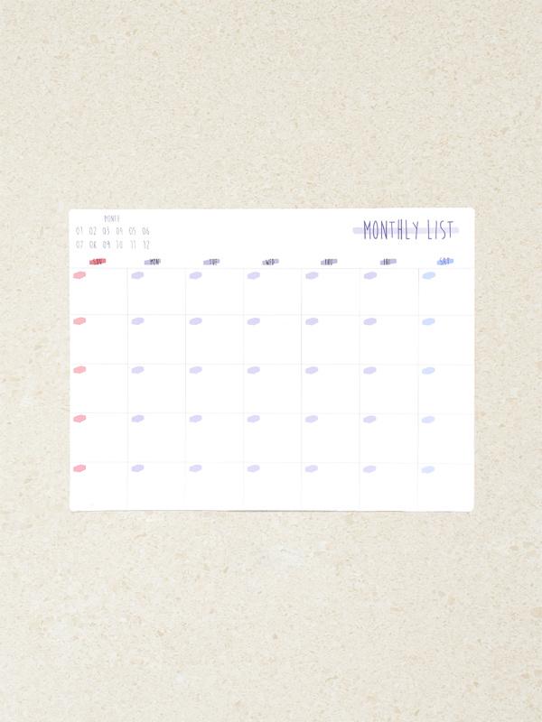 스케쥴 마그네트 시트 21X28cm