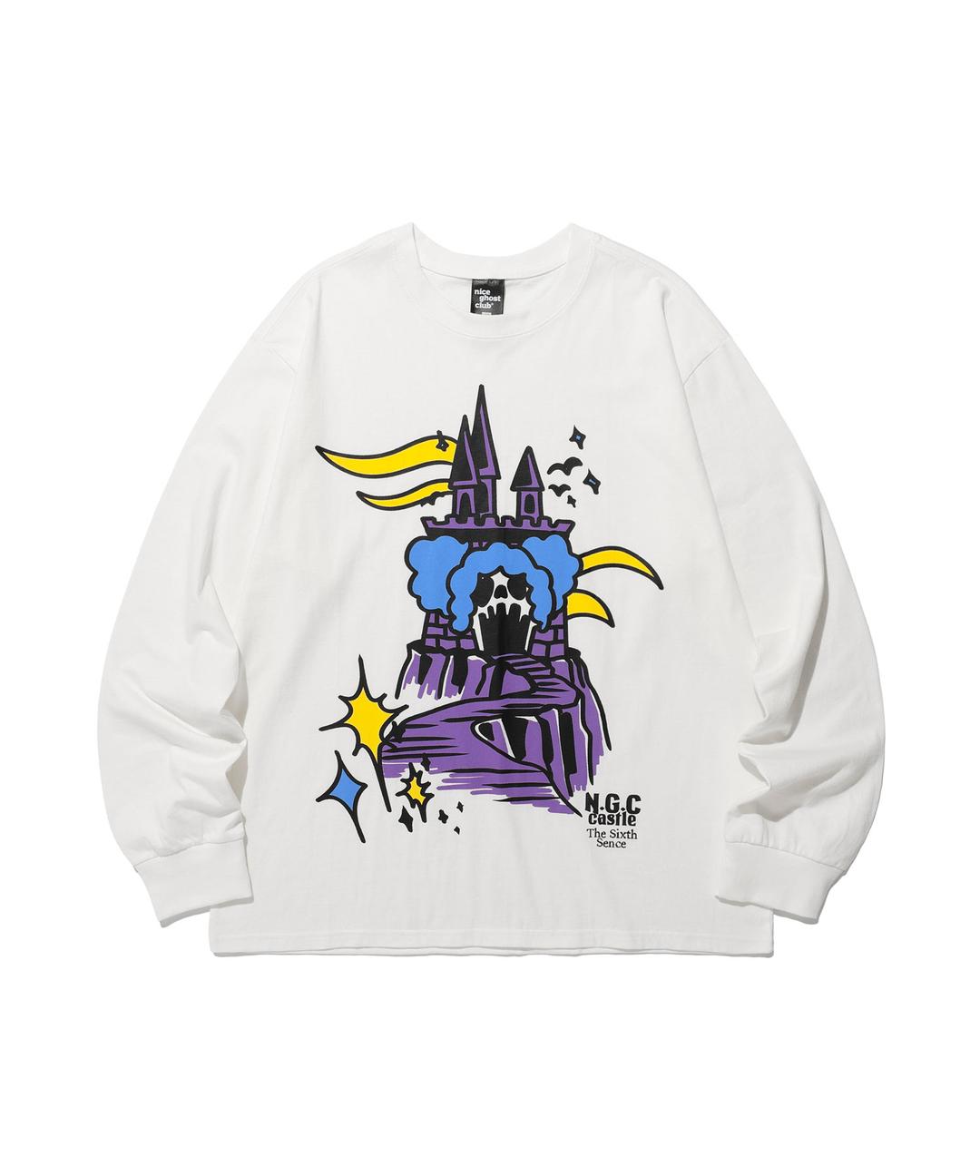 GHOST HEAD CASTLE L/S TEE[WHITE]