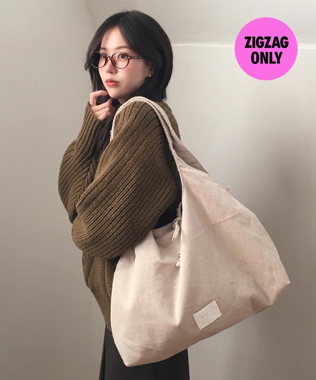 앵브록스 [주미니 PICK][지그재그 단독 컬러] mellow corduroy shoulder bag_4 colors
