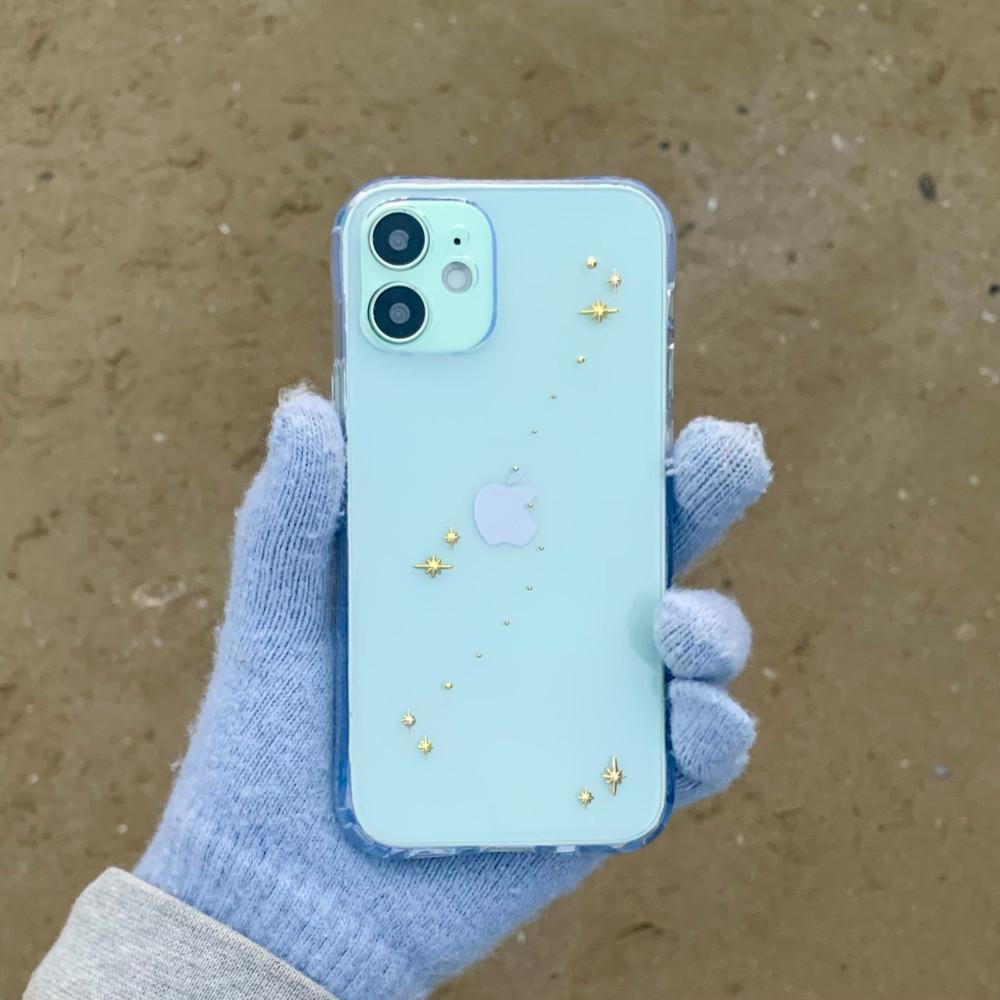 (카드케이스가능)별빛 클리어 폰케이스, Starlight clear phonecase - 핸드메이드케이스