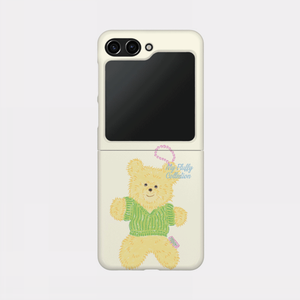 big knit bear 디자인 [제트플립 하드 폰케이스]