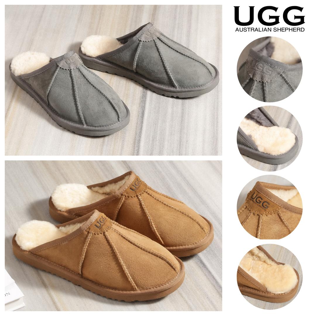 UGG 양털 남성 슬리퍼 호주 에버 라파엘 실내 사무실 어그 그레이 체스트넛 AS2003