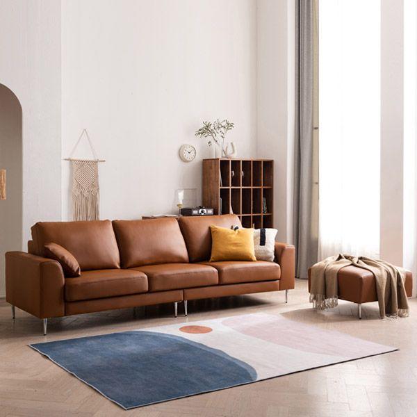 베티 천연소가죽 3/4인용 소파(스툴제외/스툴포함)