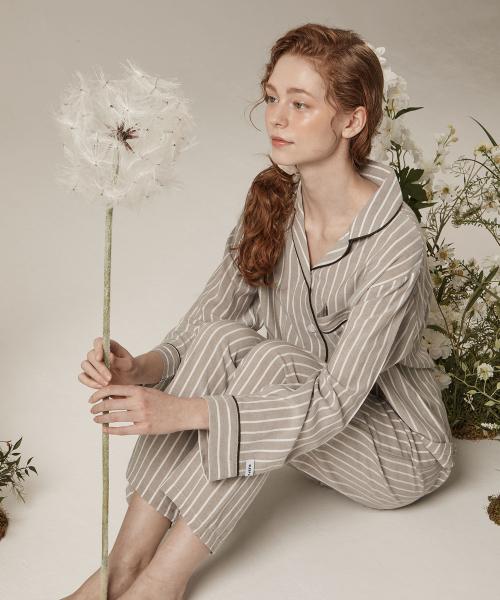 [여성] 가드닝 스트라이프 파자마 2C
