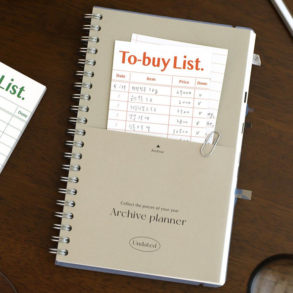 메모패드 체크리스트 투두리스트 업무 떡메모지 위클리 먼슬리 타임 플래너 기록표